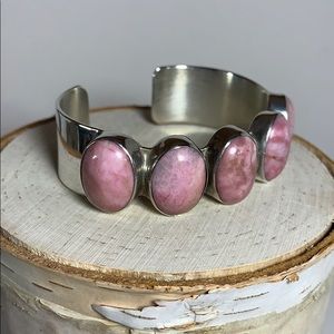 Rhodochrosite Cuff Bracelet